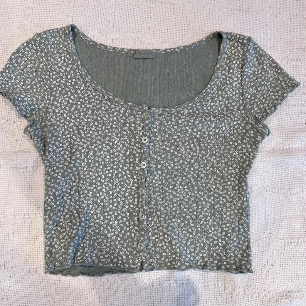 Brandy Melville John Galt Sage Green Zelly Top
